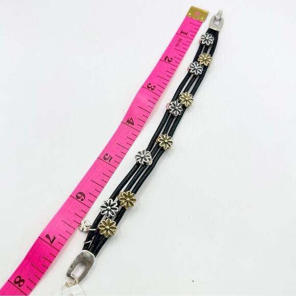 Lucky Brand Bracelet two tone Floral Flower Casual Boho Jewelry Bohemian NWT - Picture 5 of 14